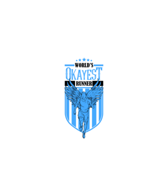 World okayest runner model alb pe tricou