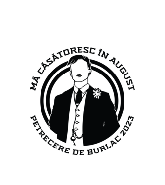mă căsătoresc în august - petrecere de burlac model alb pe tricou