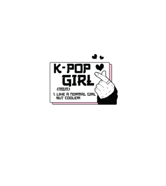 K-POP FANGIRL model gri pe tricou