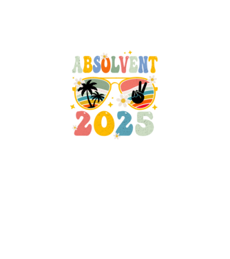 Absolvent 2025 model negru pe tricou