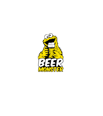 Monstru bere model gri pe tricou