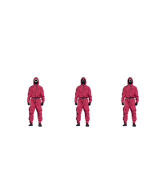 squid game characters model alb pe tricou