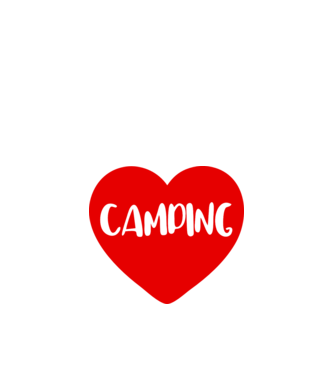 Camping heart model alb pe tricou