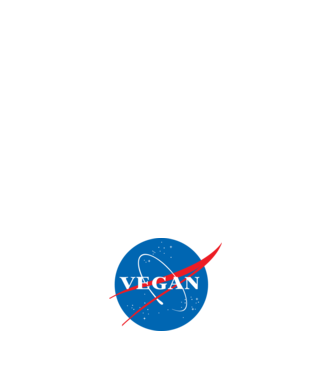 vegan nasa model negru pe tricou
