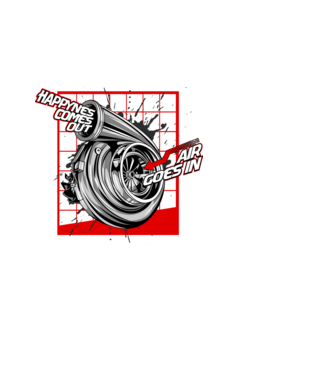 Turbo model alb pe tricou