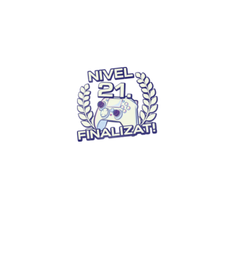 Nivel 21 finalizat! model negru pe tricou