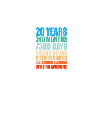 20 years of being awesome model negru pe tricou