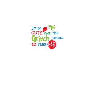 So cute Grinch model alb pe tricou