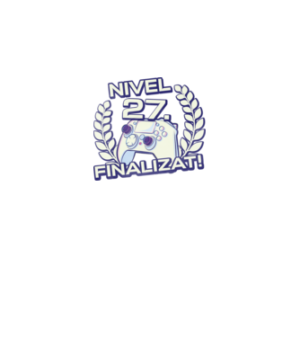 Nivel 27 finalizat! model negru pe tricou