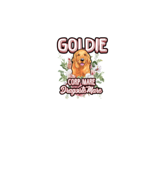 Goldie picioare mici dragoste mare model alb pe tricou
