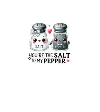 Salt to my Pepper model alb pe tricou