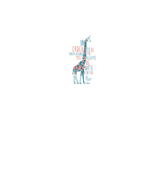 Giraffe model alb pe tricou