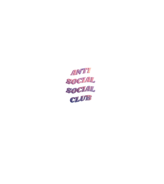 Anti social social club pink model negru pe tricou