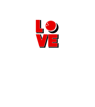Love bowling model alb pe tricou