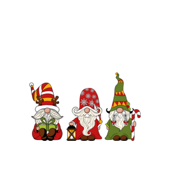 Xmas gnomes 2 model negru pe tricou