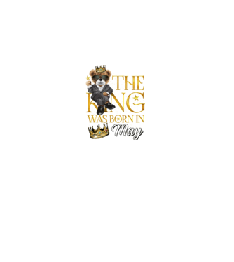 The king was born int MAY model negru pe tricou