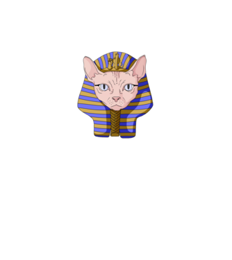 sphynx cat pharaoh model negru pe tricou