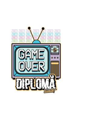 Absolvire retro diplomă model alb pe tricou