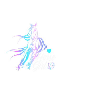 Horse girl 2 model negru pe tricou