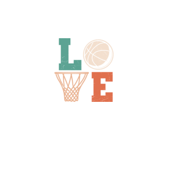 LOVE basketball model negru pe tricou
