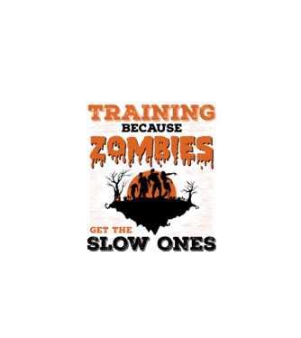 Zombies get the slow ones model alb pe tricou