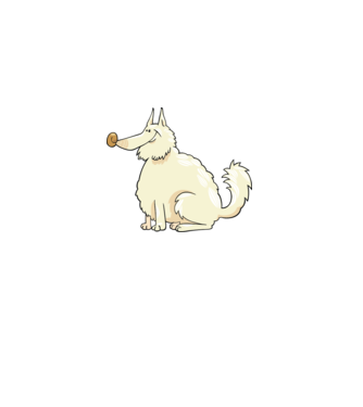 Dog silhouette model gri pe tricou