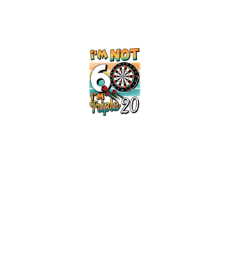 Darts Birthday 60 years old model negru pe tricou