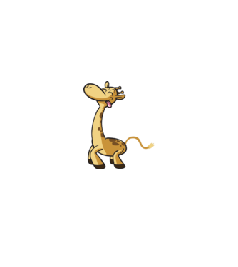 Giraffe model verde pe tricou