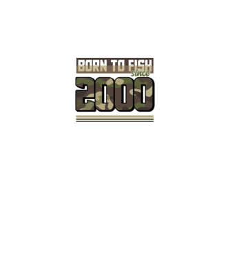 Born to fish since 2000 model negru pe tricou