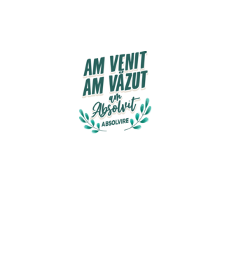 Absolvire model alb pe tricou