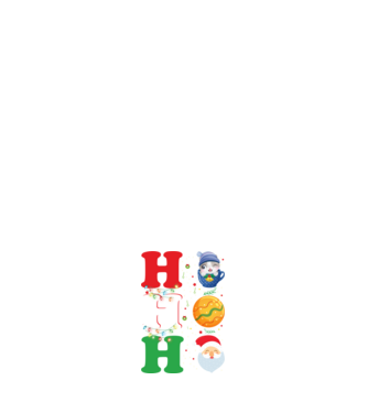 Ho-ho-ho christmas model alb pe tricou