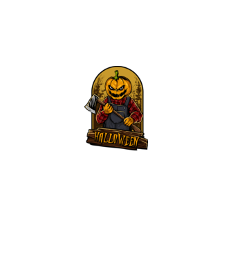 Scary halloween model albastru jeanși pe tricou