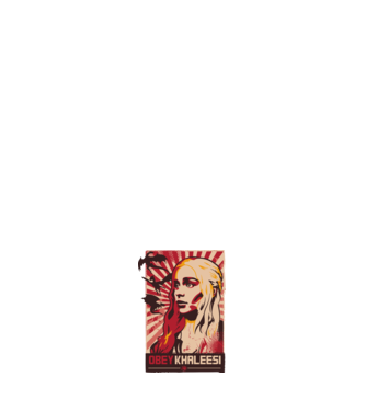 Obey Khaleesi model negru pe tricou