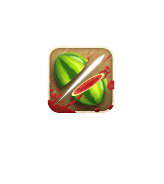 Fruit Ninja Icon model alb pe tricou