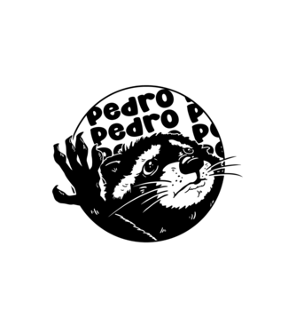 Pedro circle model alb pe tricou