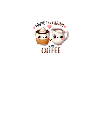 Cream to my Coffee model alb pe tricou
