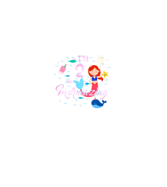 Mermazing Birthday 2 model negru pe tricou