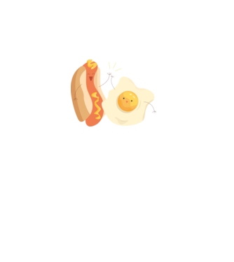best friends hot dog egg model alb pe tricou