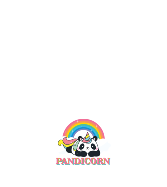 PANDICORN model negru pe tricou