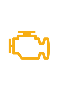 check engine model alb pe tricou
