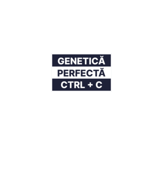 Genetică perfectă CTRL + V model alb pe tricou