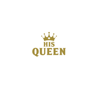 His Queen model negru pe tricou