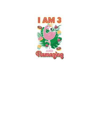 FLAMAZING Birthday 3 Years old model alb pe tricou