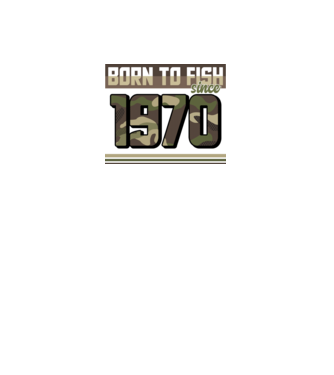 Born to fish since 1970 model negru pe tricou