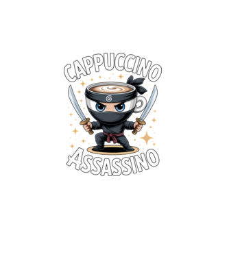 Cappuccino Assassino model turcoaz pe tricou