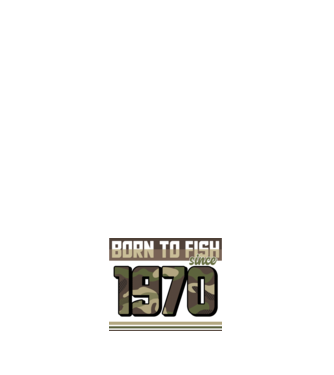 Born to fish since 1970 model alb pe tricou