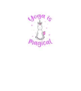 yoga is magical model negru pe tricou