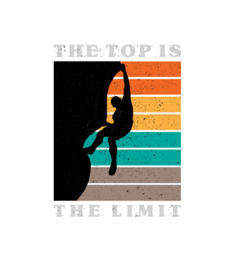 The Top is the limit model alb pe tricou