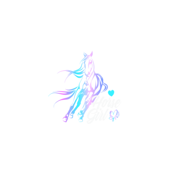 Horse girl 2 model negru pe tricou