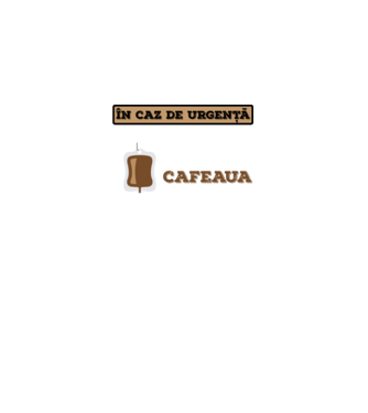 În caz de urgență, grupa mea sanguină este cafeaua model negru pe tricou